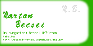 marton becsei business card